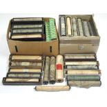 Approximately sixty various pianola rolls, boxed & un-boxed.