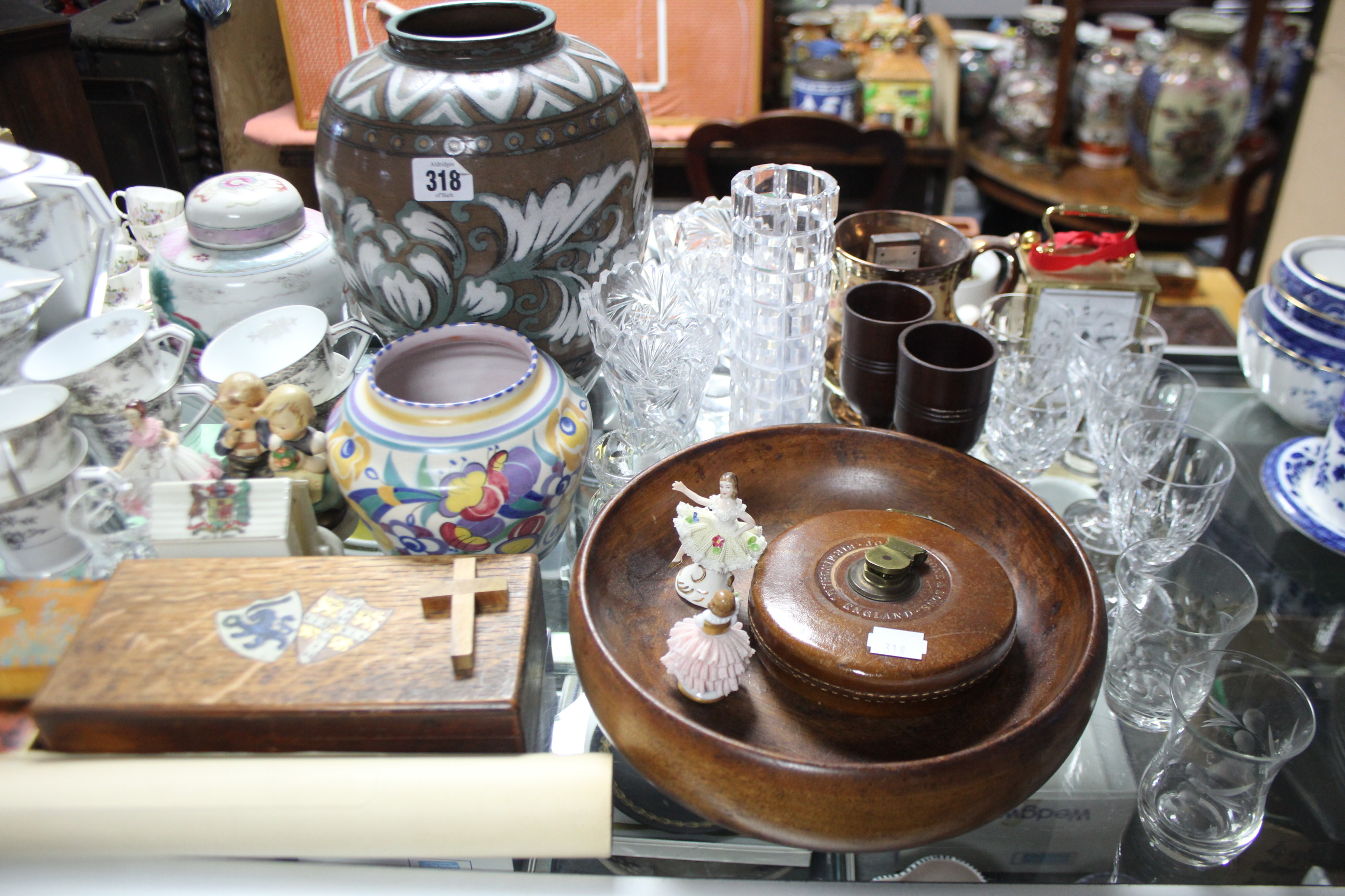 Various items of decorative china, pottery, & glassware, etc.