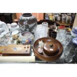 Various items of decorative china, pottery, & glassware, etc.