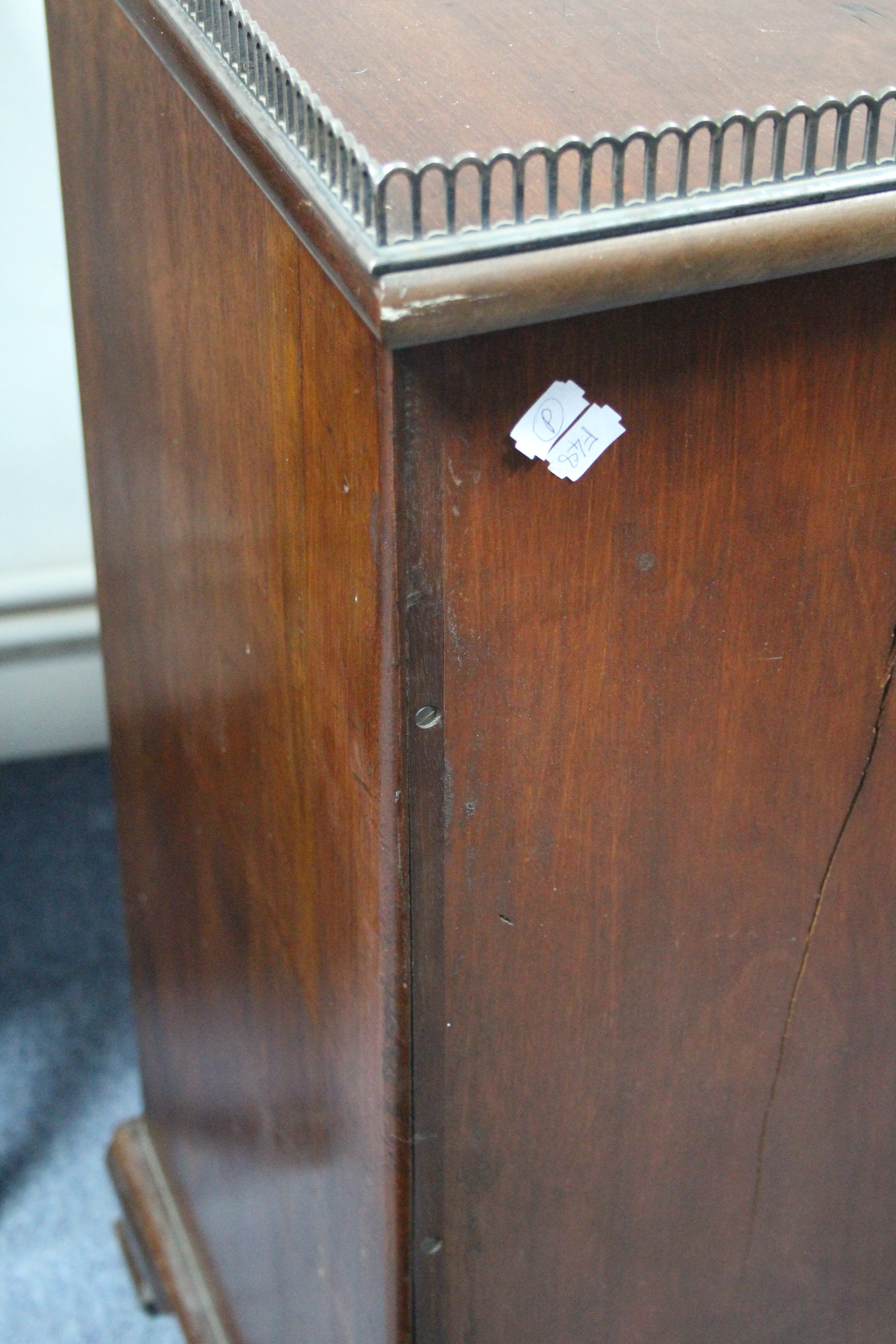 A mid-Victorian mahogany chest of six long graduated drawers with turned knob handles, the top - Image 7 of 10