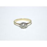 A DIAMOND SOLITAIRE, the brilliant-cut stone weighing approx. 0.8 carat, set to an 18ct. gold shank;