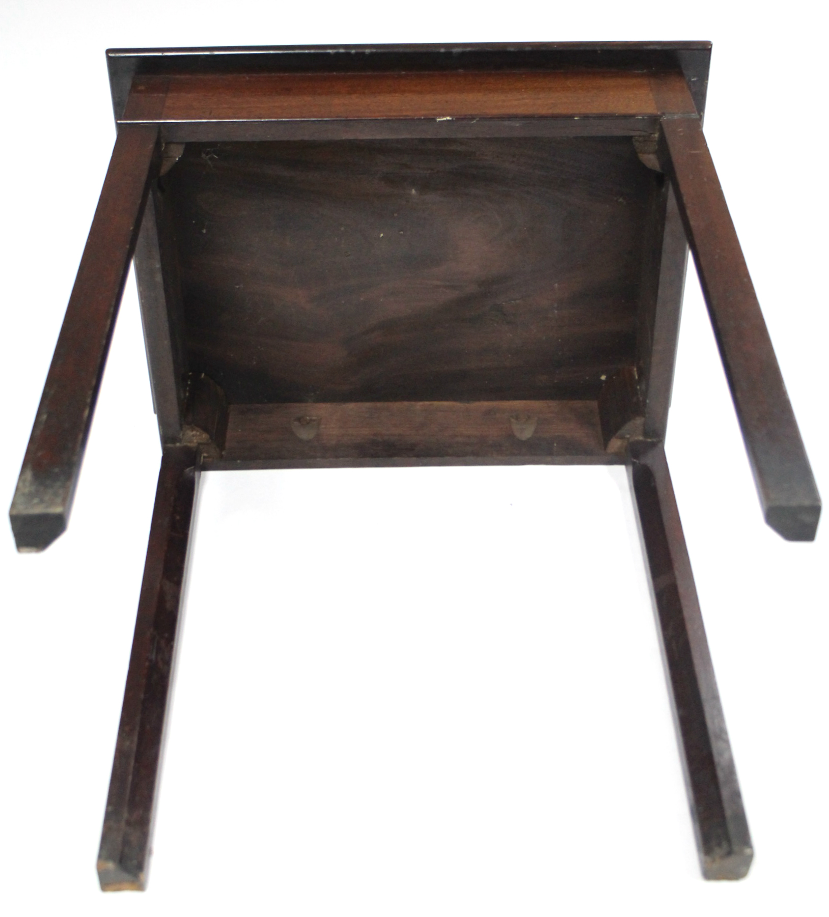 A Georgian mahogany hall table, of plain form, the rectangular top on square chamfered legs; 27” - Image 3 of 3