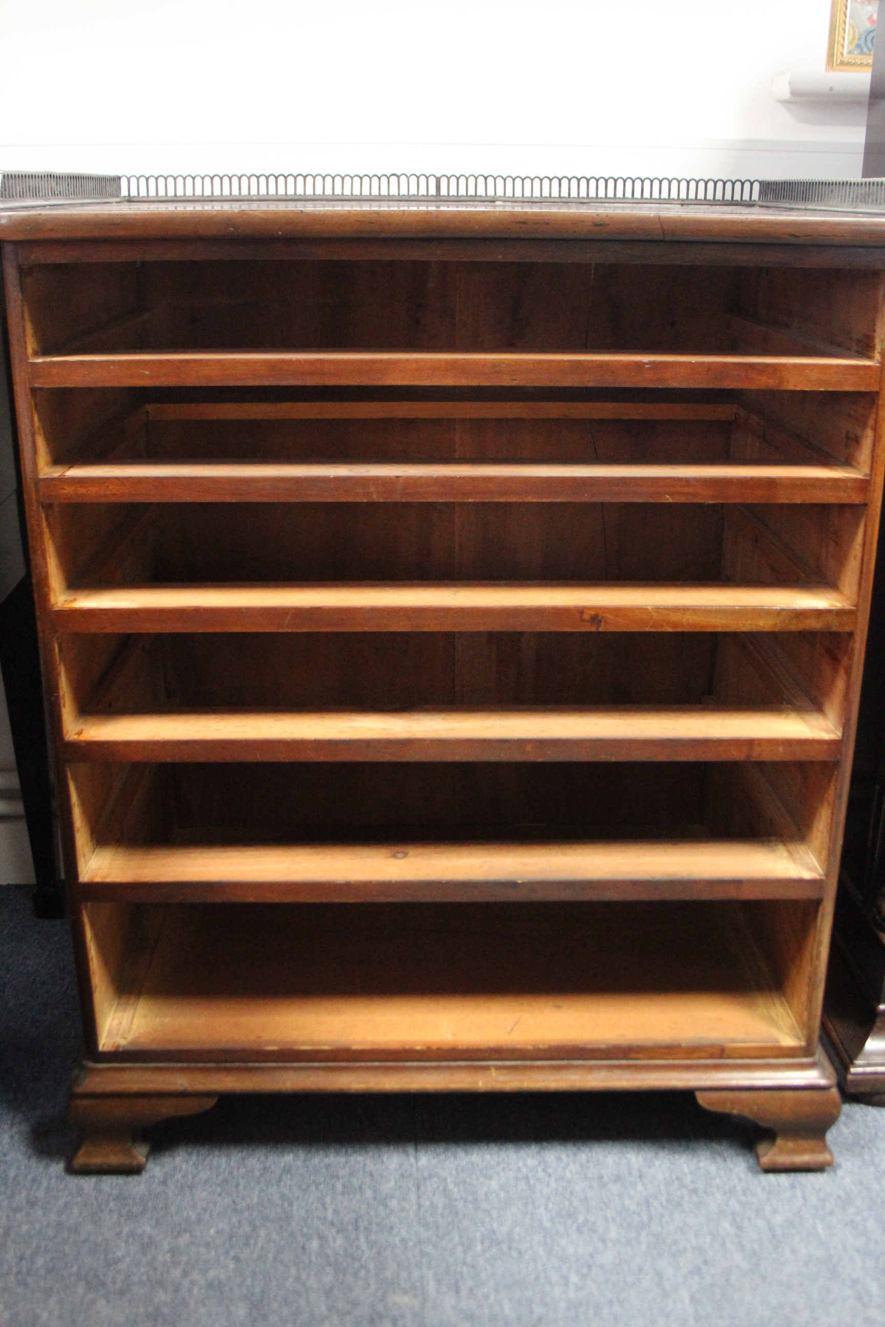 A mid-Victorian mahogany chest of six long graduated drawers with turned knob handles, the top - Image 10 of 10