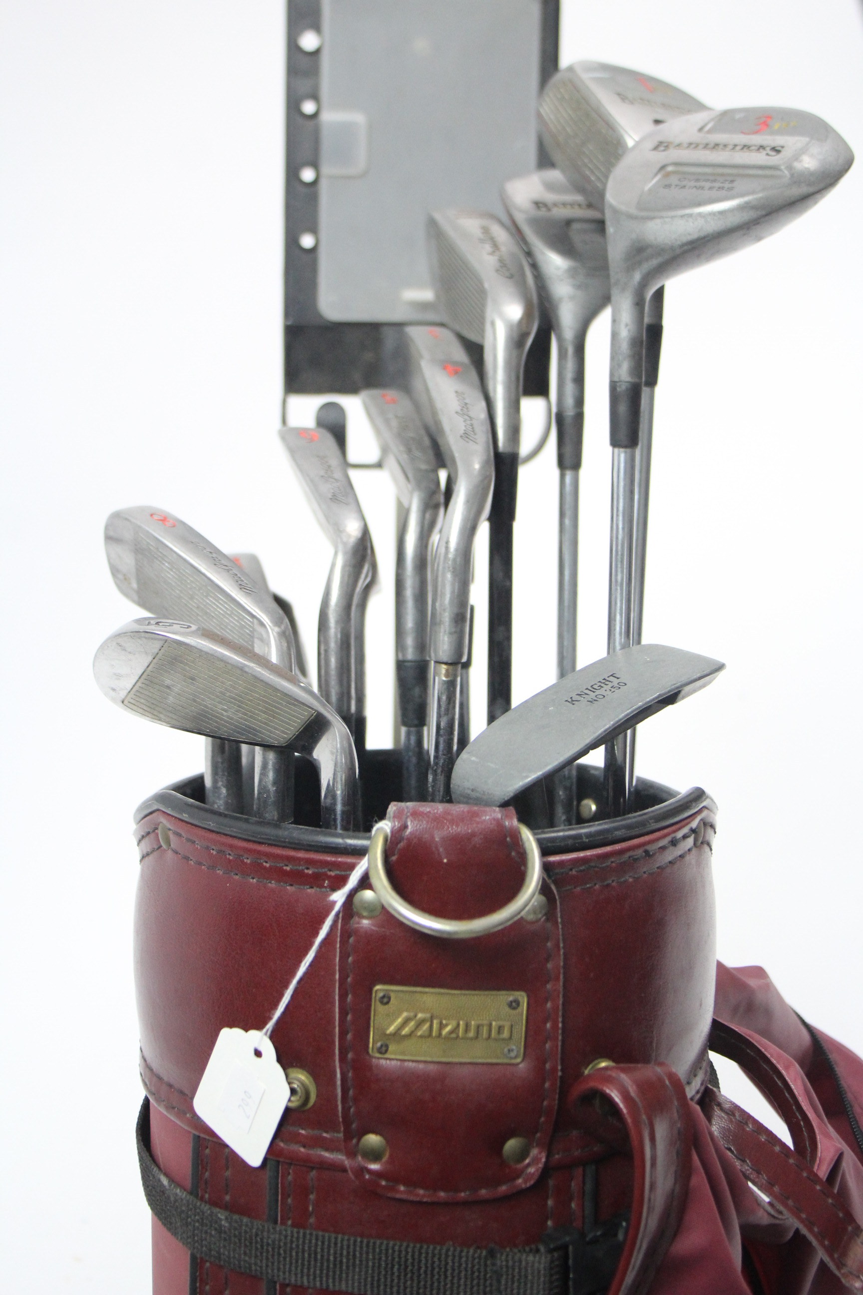 A set of thirteen MacGregors “Battlestick” left-handed golf clubs with golf club bag & trolley. - Image 2 of 3