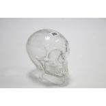 A modern glass "Skull" model, 7" high.