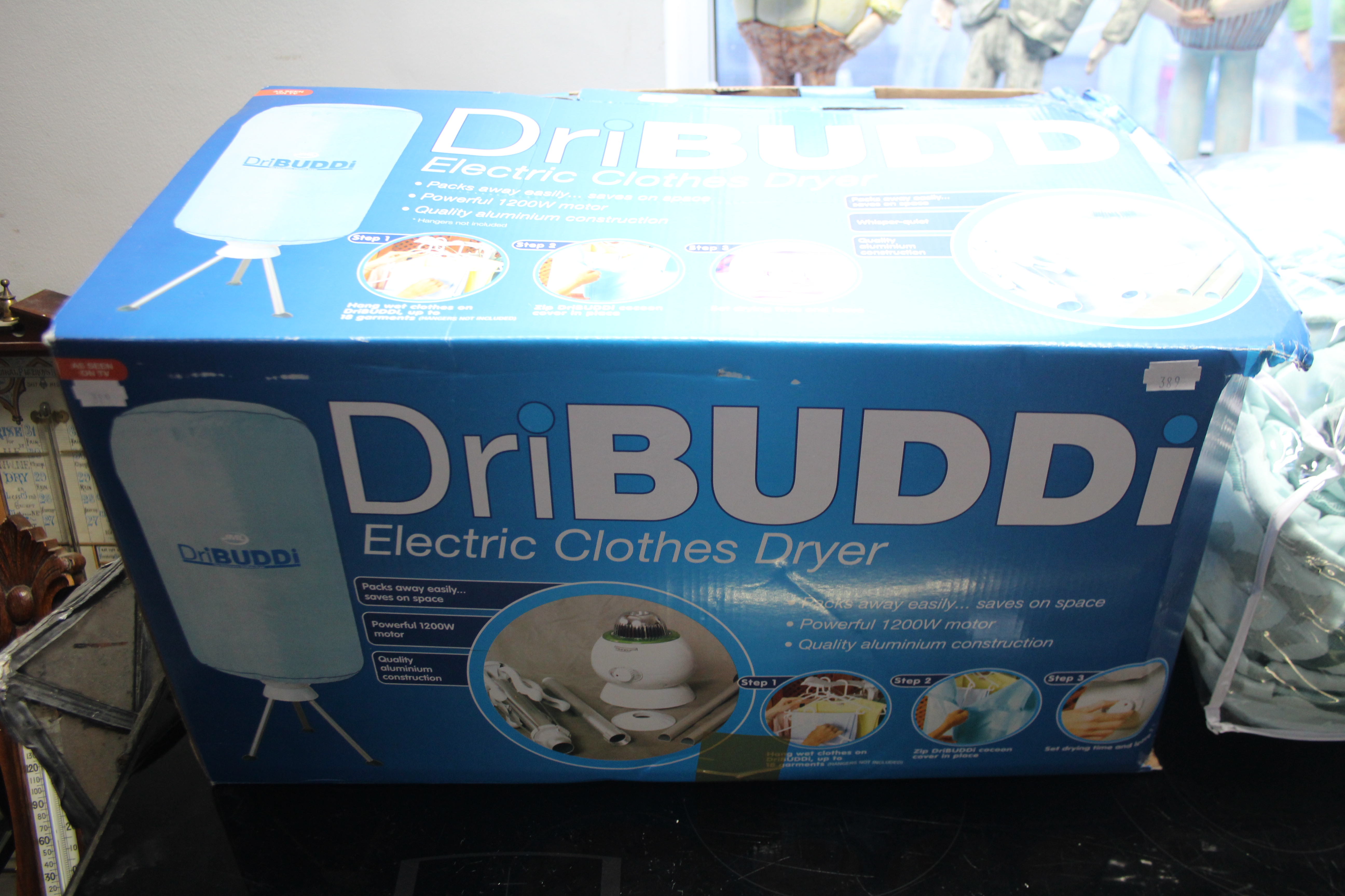 A Bromhill & Co. King-size bed cover, 104” x 102”; & a “Dri-Buddy” electric clothes dryer. - Image 2 of 3