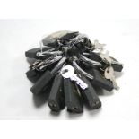 Ten 50mm iron padlocks, each with three keys.