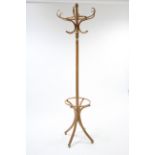 A bentwood hat & coat stand, 77" high.