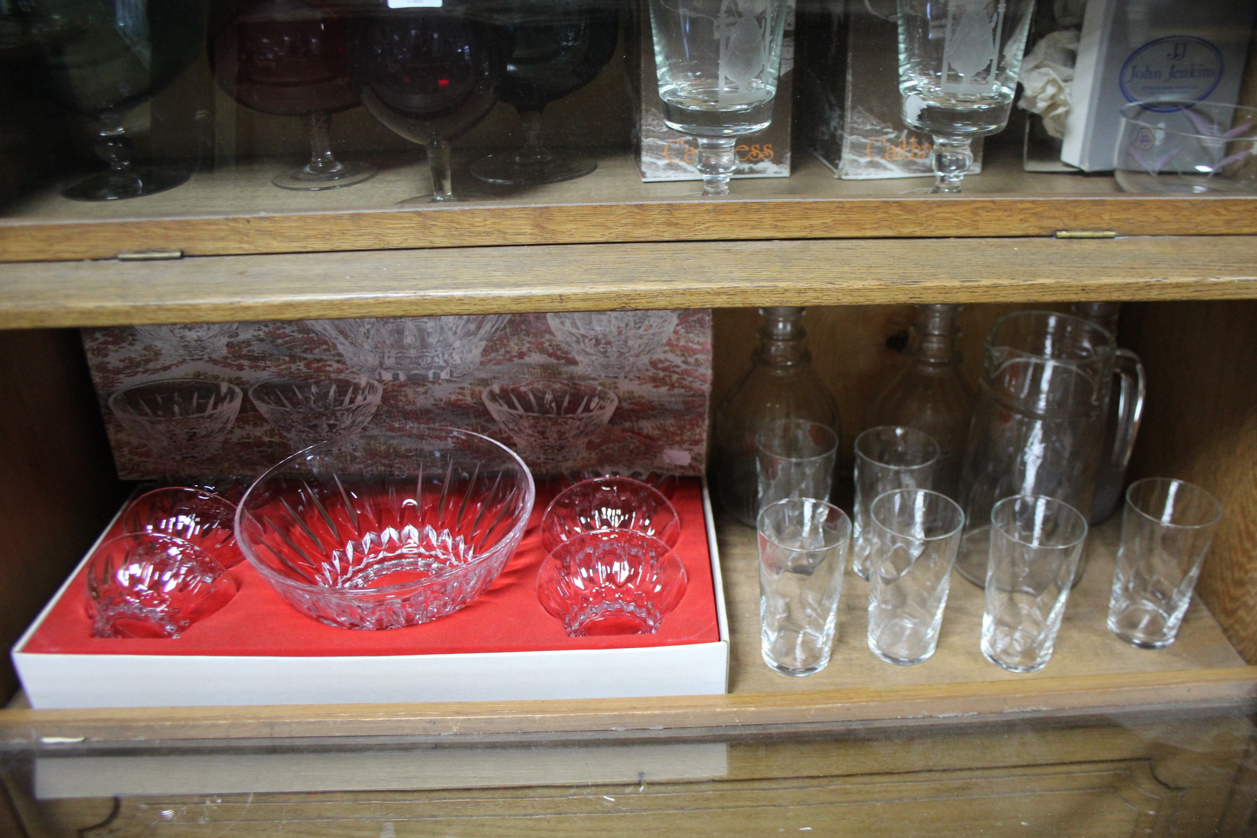 Two Caithness etched glasses; a Cristal d'Arques seven-piece service, all boxed; three glass - Image 2 of 2