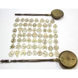 A collection of sixty-two horse brasses; & two brass warming pans.