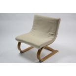An Ikea Bentwood-frame easy chair.