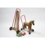 An International Model Aircraft Limited “horse” baby walker; & a child’s croquet set.