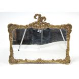 A gilt frame rectangular wall mirror, 21" x 17½"; & various decorative paintings & prints.