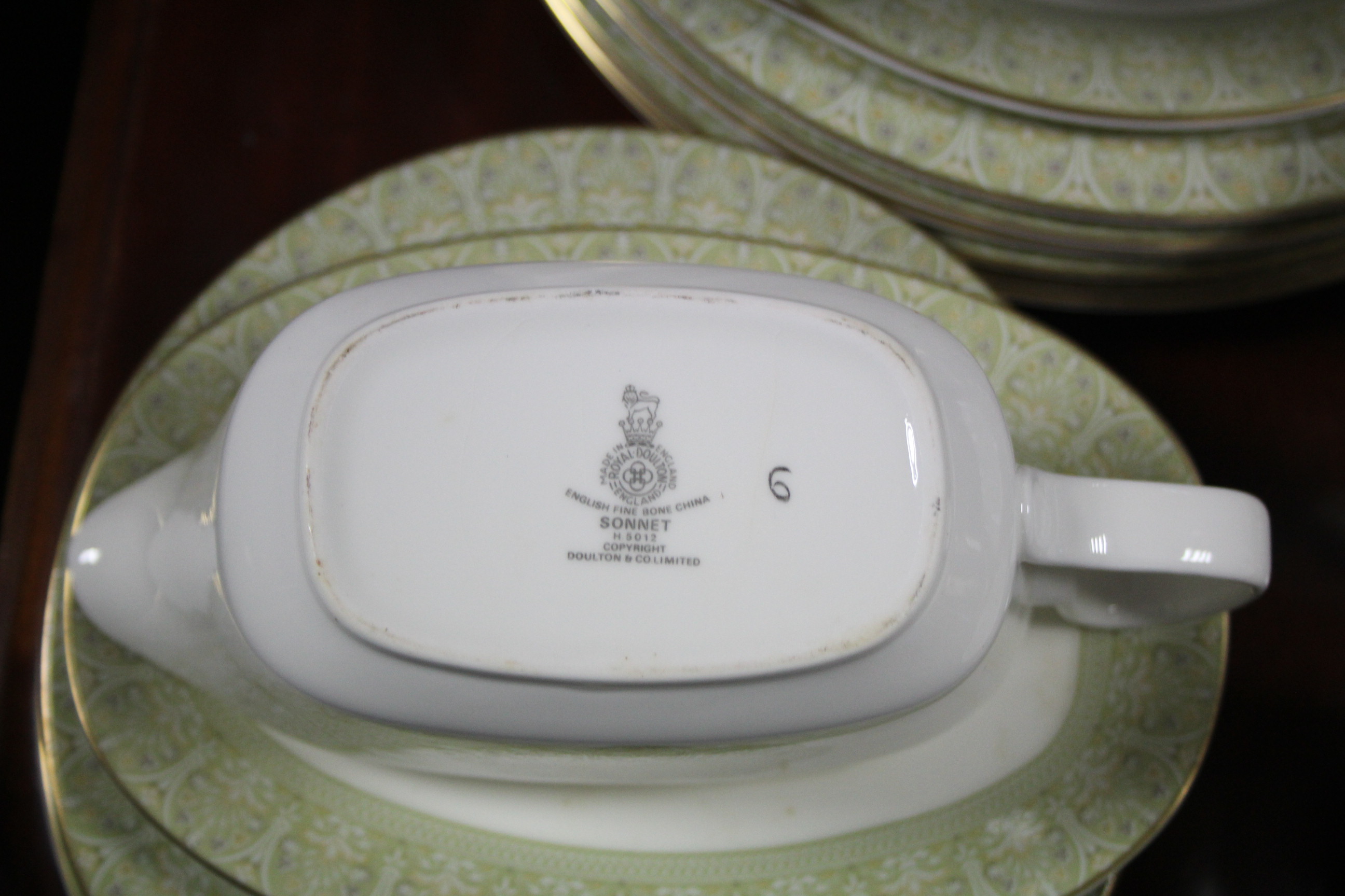 A Royal Doulton bone china "Sonnet" pattern forty-one piece part dinner & tea service; & a ditto " - Image 2 of 2