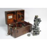 A Cooke, Troughton & Simms of York theodolite (VO14818), 14½” high, in fitted mahogany case.