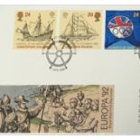 A collection of 100 G. B. First Day covers with special or commemorative cancellation marks, circa