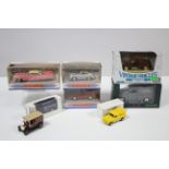 Three Matchbox Dinky collection scale model cars “1958 Porche 356A Coupe”, “1959 Cadillac Coupe De