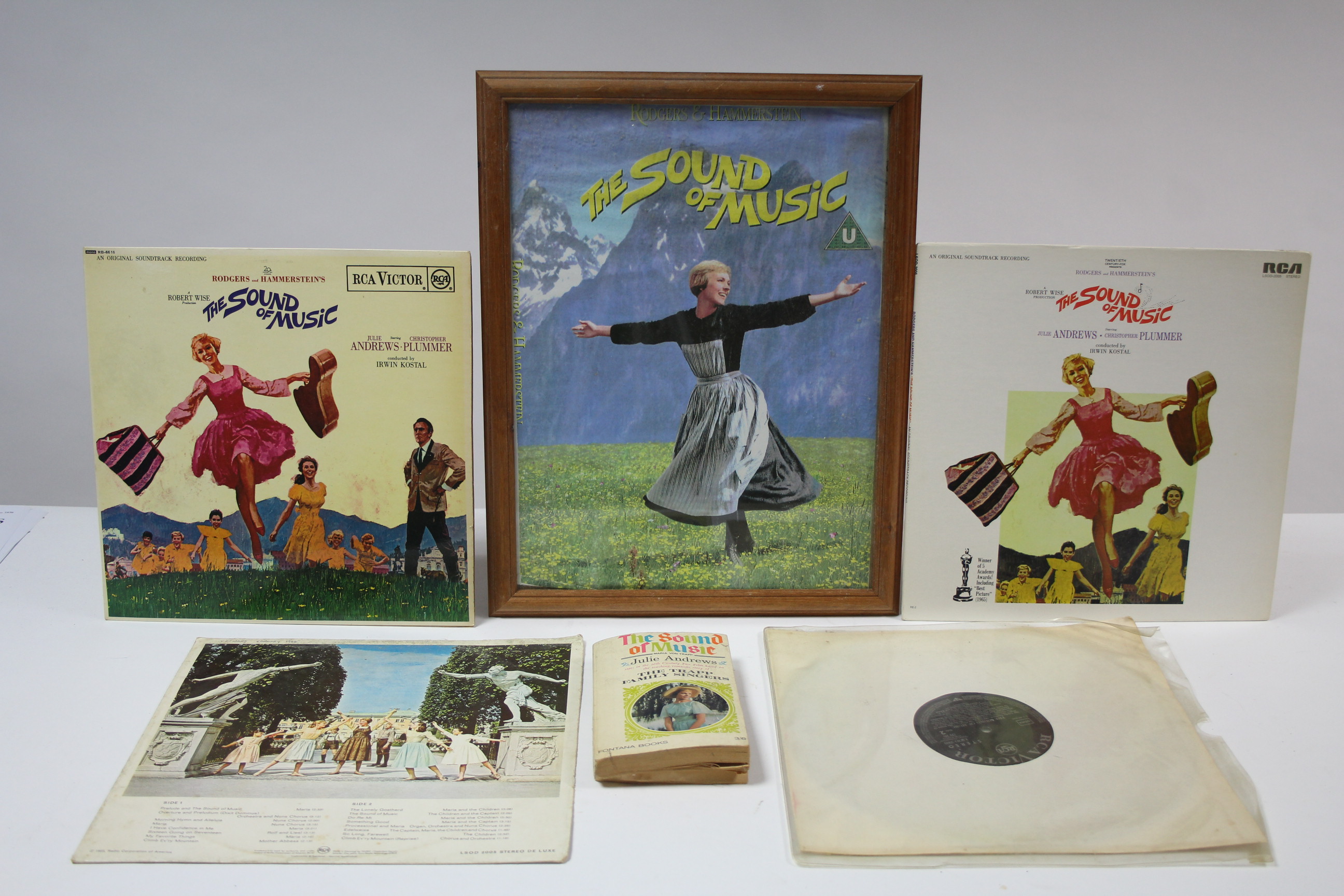 A 1975 UK CINEMA POSTER “THE SOUND OF MUSIC”, 29¼” x 39¼”, in glazed frame; three “Sound of Music” - Image 2 of 3