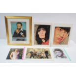 A collection of assorted publicity photographs, books, etc., all relating to film stars & pop stars,