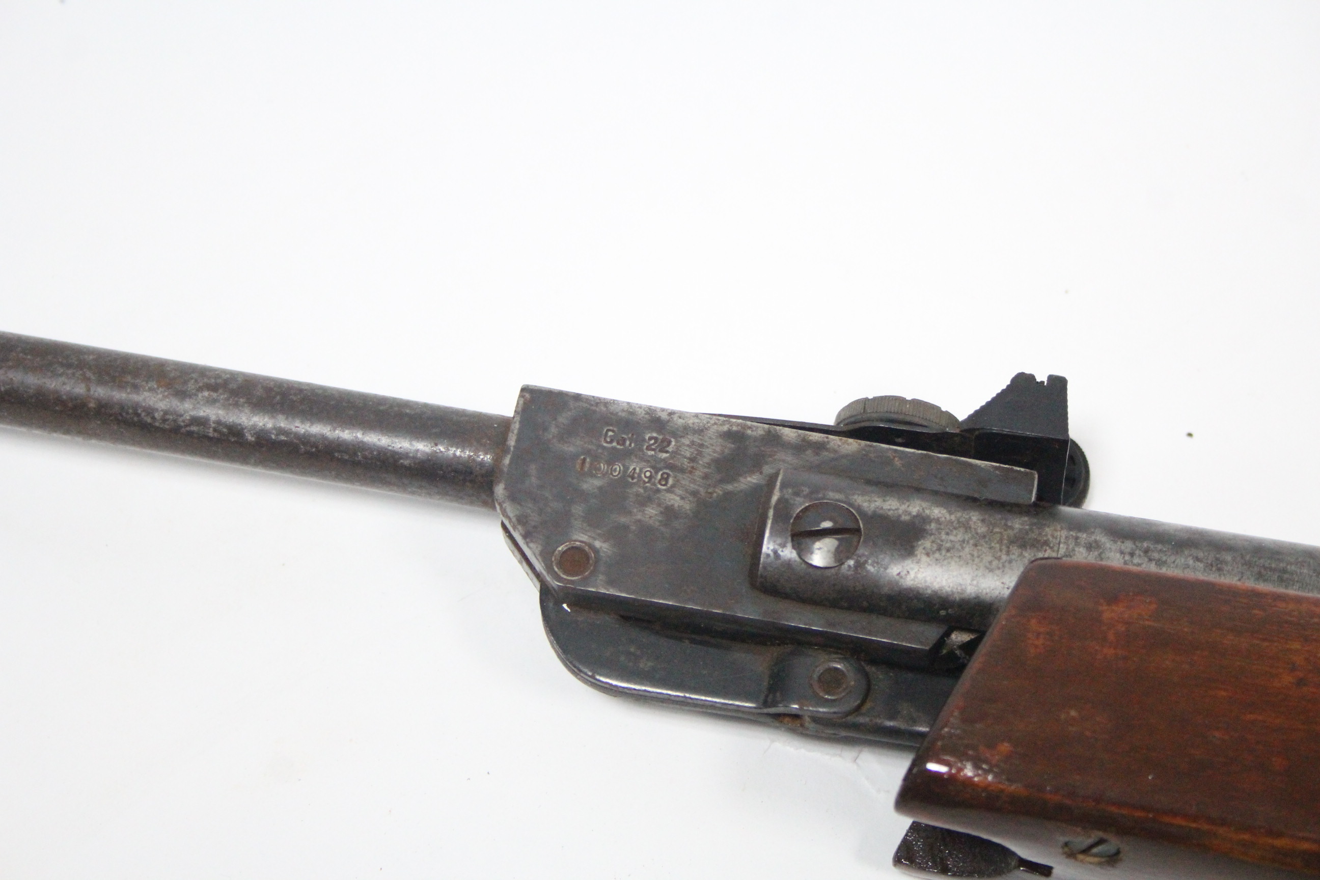 A Spanish .22 calibre air rifle; & a replica revolver. - Image 4 of 11