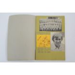 A scrapbook containing numerous cricketer’s signatures & press cuttings, including the signatures of