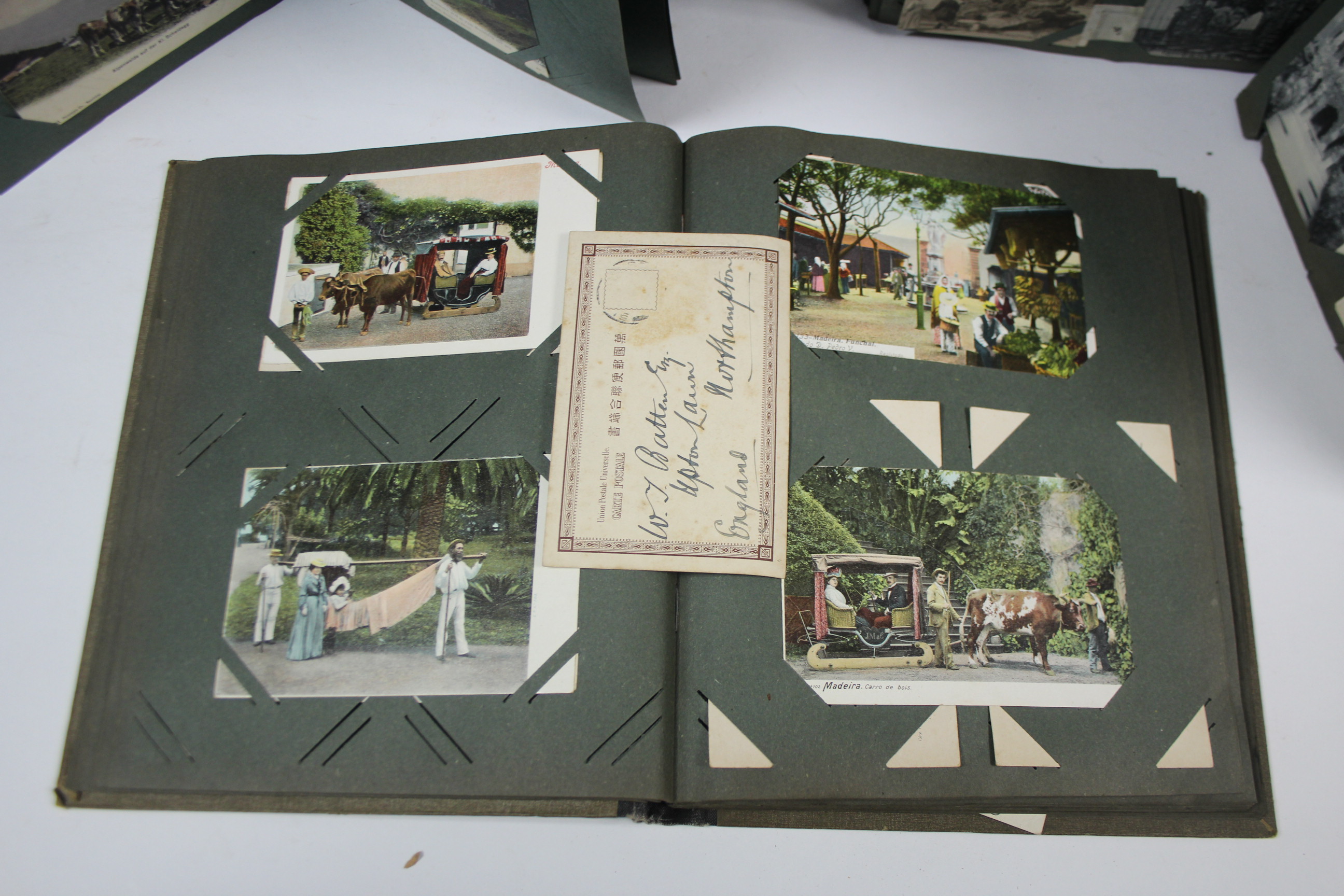 An early 20th century postcard album containing 100 views of U. S. A., Mexico, Madeira, North & - Image 8 of 10