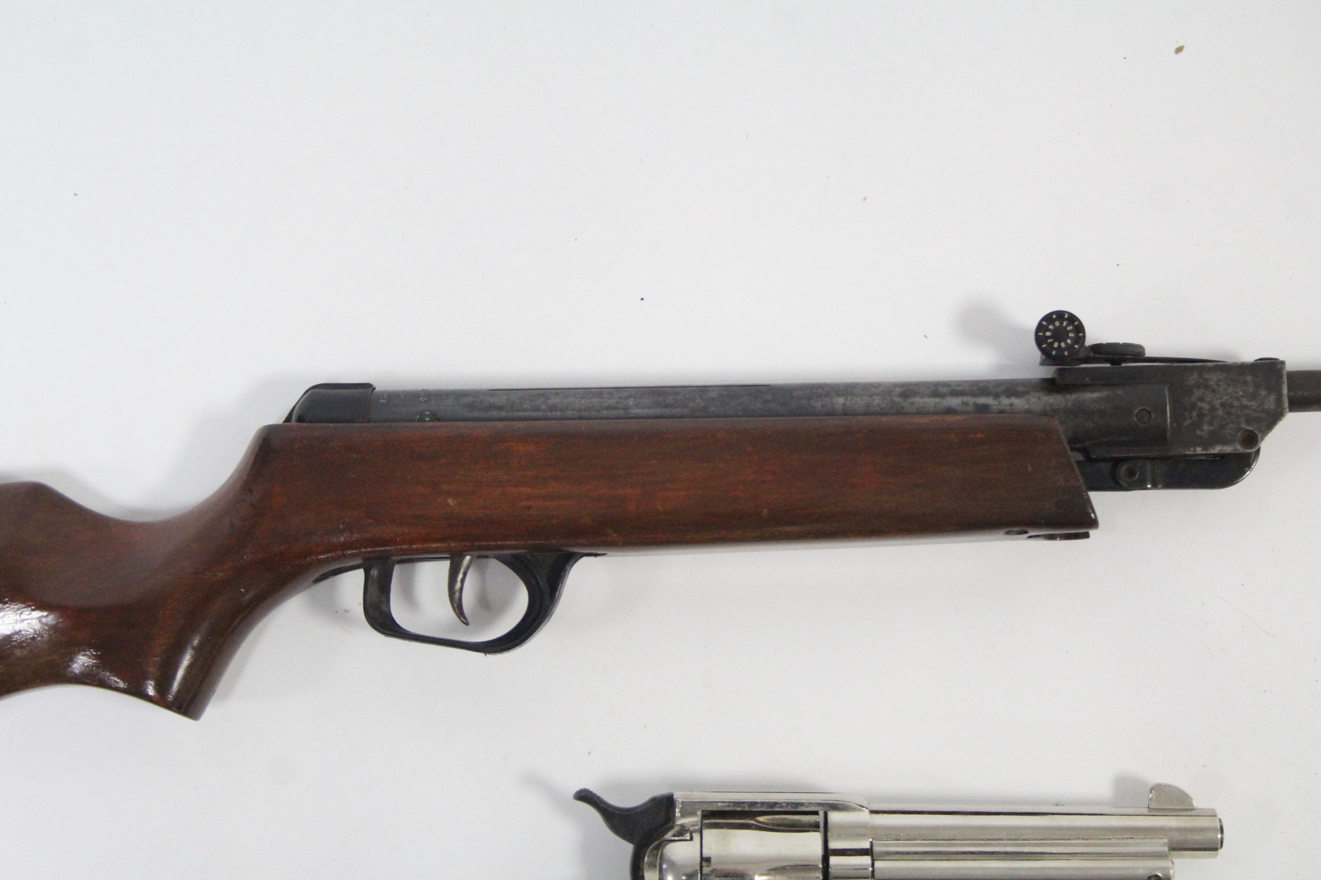 A Spanish .22 calibre air rifle; & a replica revolver. - Image 8 of 11