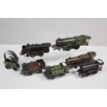 Four various “O” gauge model locomotives; & various ditto items of rolling stock, all un-boxed.