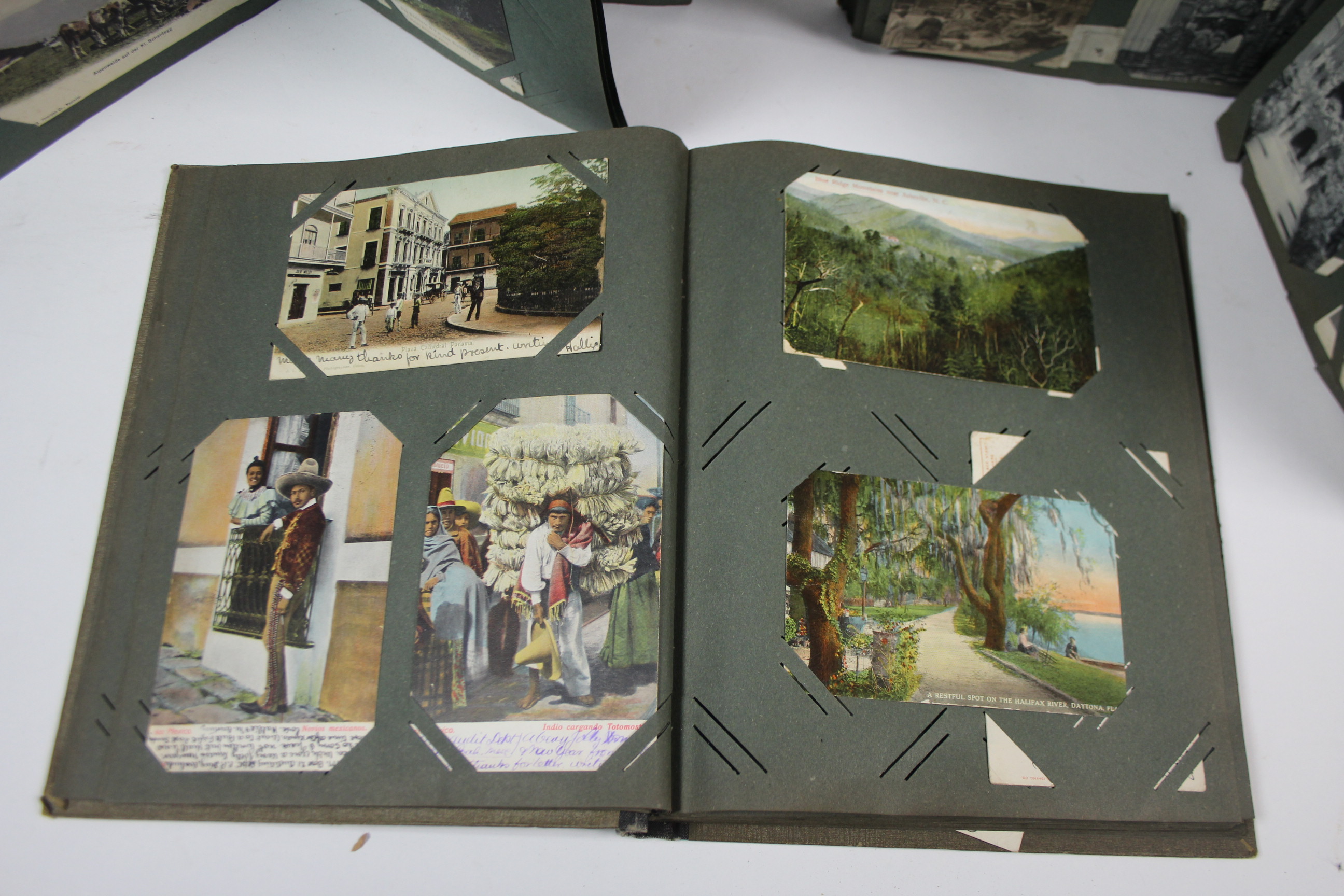 An early 20th century postcard album containing 100 views of U. S. A., Mexico, Madeira, North & - Image 10 of 10