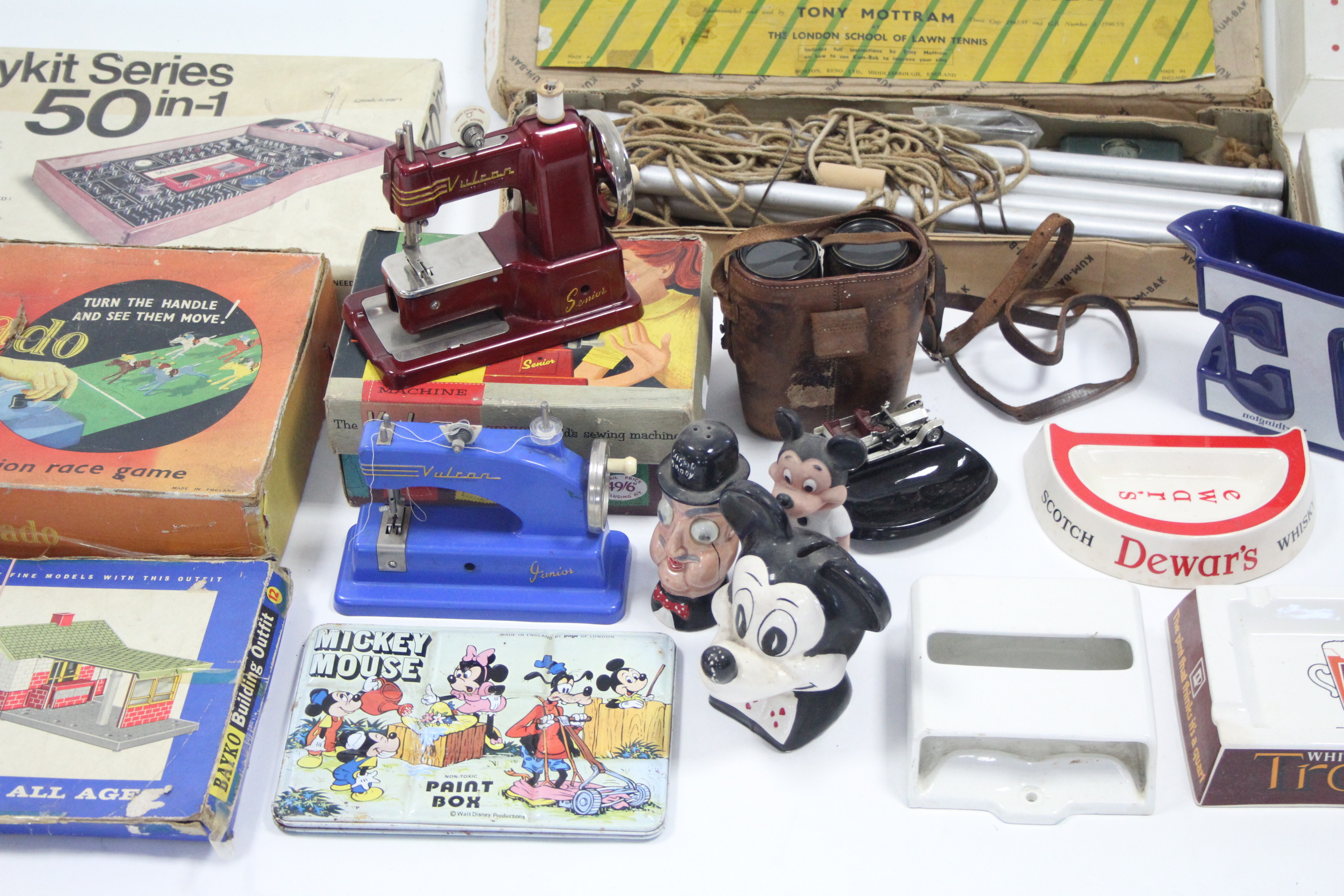 A Kum-Bak “Tennis Trainer”, boxed; two child’s toy sewing machines (one boxed); five albums of “Aero - Image 2 of 5