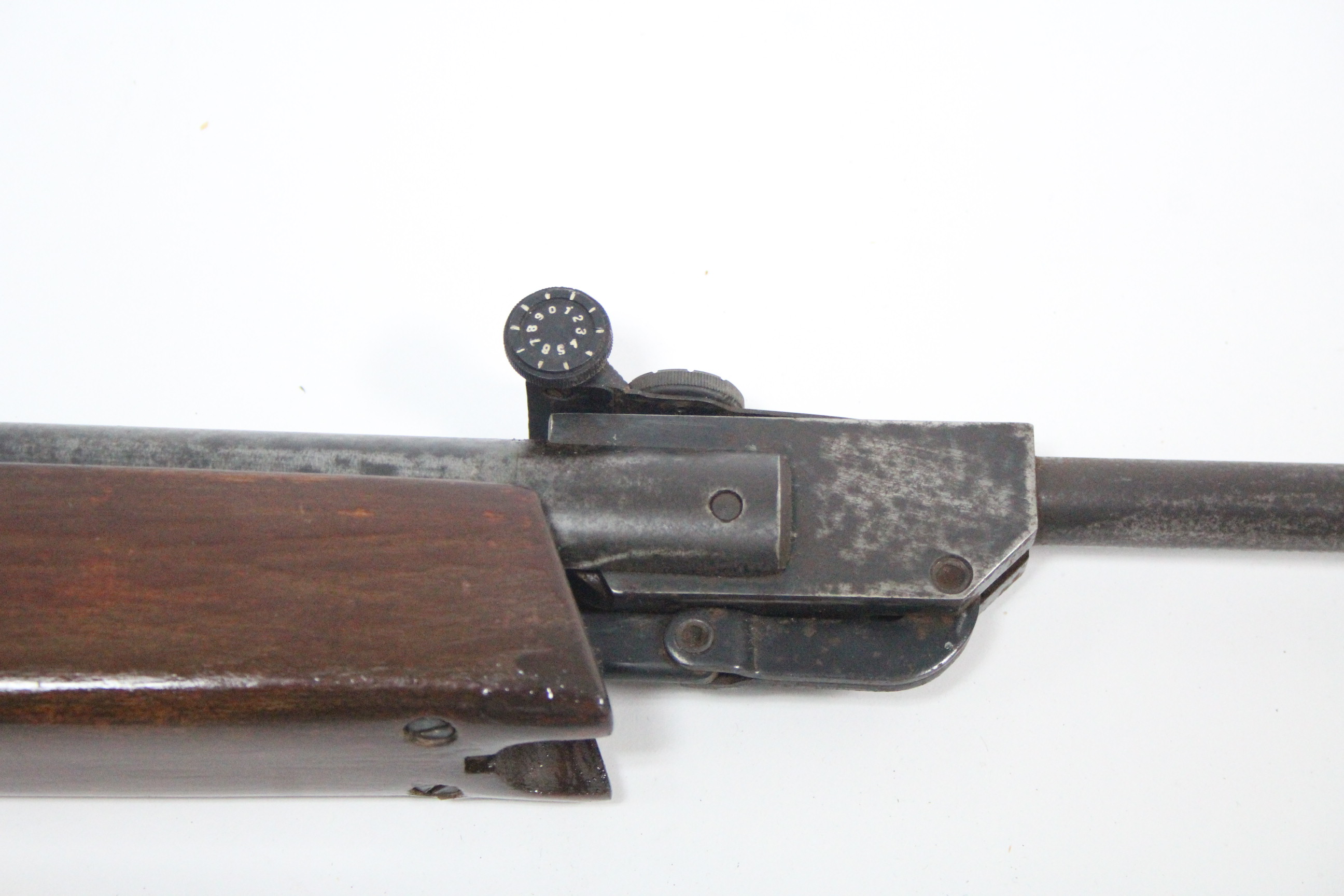 A Spanish .22 calibre air rifle; & a replica revolver. - Image 6 of 11