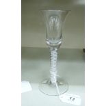 A 19thC wine glass,