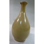 A Chinese 'tea dust' monochrome porcelain shaped, narrow neck bottle vase 6.