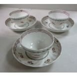 A set of three late 18thC, probably New Hall,