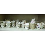 Royal Albert china Flowers of the Month pattern teaware;