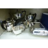 Silver plated ware: to include two,