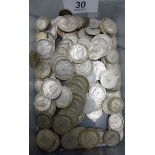 Uncollated coins - pre 1946 British silver shillings and six pence CS