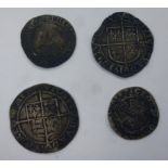 Three Elizabeth I silver coins;