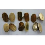 Three pairs of rolled gold cufflinks of various form 11