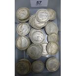 Uncollated coins - pre 1921 British silver half crowns and florins CS