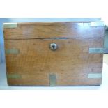 A late Victorian light oak ballot paper storage box with straight sides,