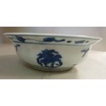 A 19thC Kangxi style porcelain bowl,