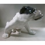 A Royal Copenhagen porcelain model 'English Bulldog' after the design by Knud Kyhn in 1906 No.