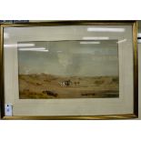 Mid 19thC British School - an East Anglian shoreline scene with figures in the dunes,