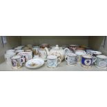 20thC British Royal commemorative ceramics: to include mugs and pin dishes OS10