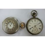 Two silver cased pocket watches, viz.