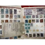 An uncollated schoolboy album collection of postage stamps,