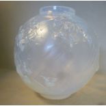 A Art Deco Sabino opalescent spherical glass vase,