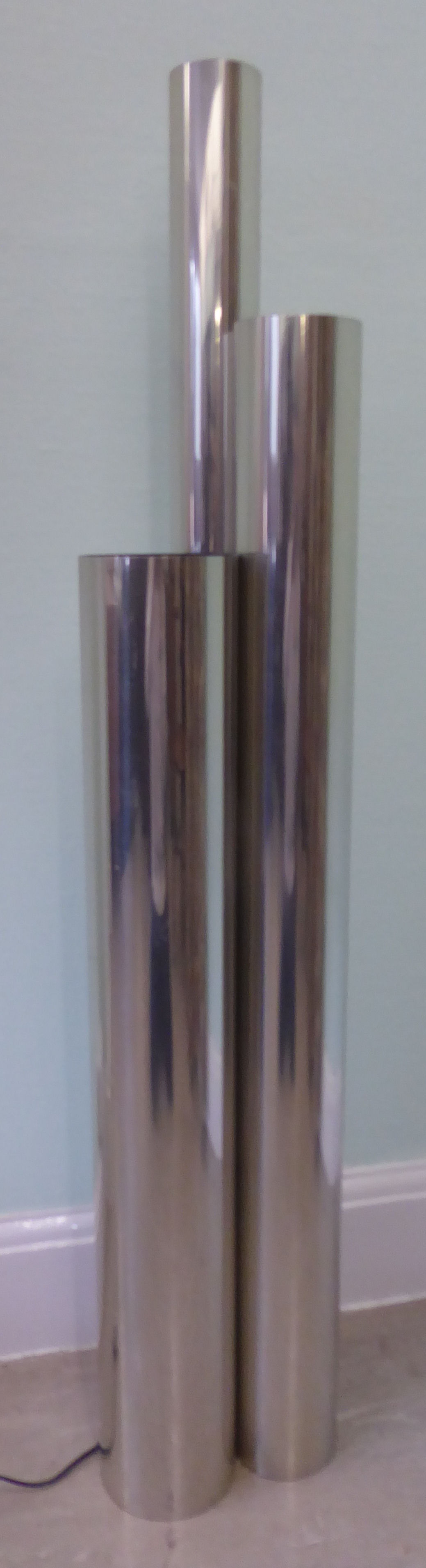 A 1960s chromium plated uplighter,