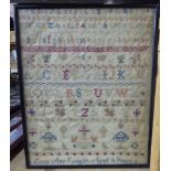 A mid 19thC sampler,